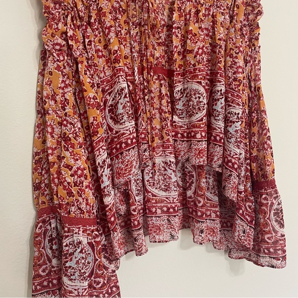 FREE PEOPLE Lorraine Tiered Kimono Top Size Medium - Picture 5 of 9